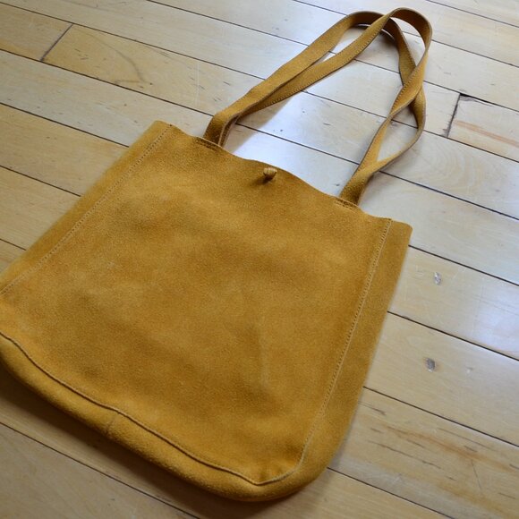 Madewell Elsewhere Suede Tie Tote Shoulder Bag Purse - Picture 6 of 11